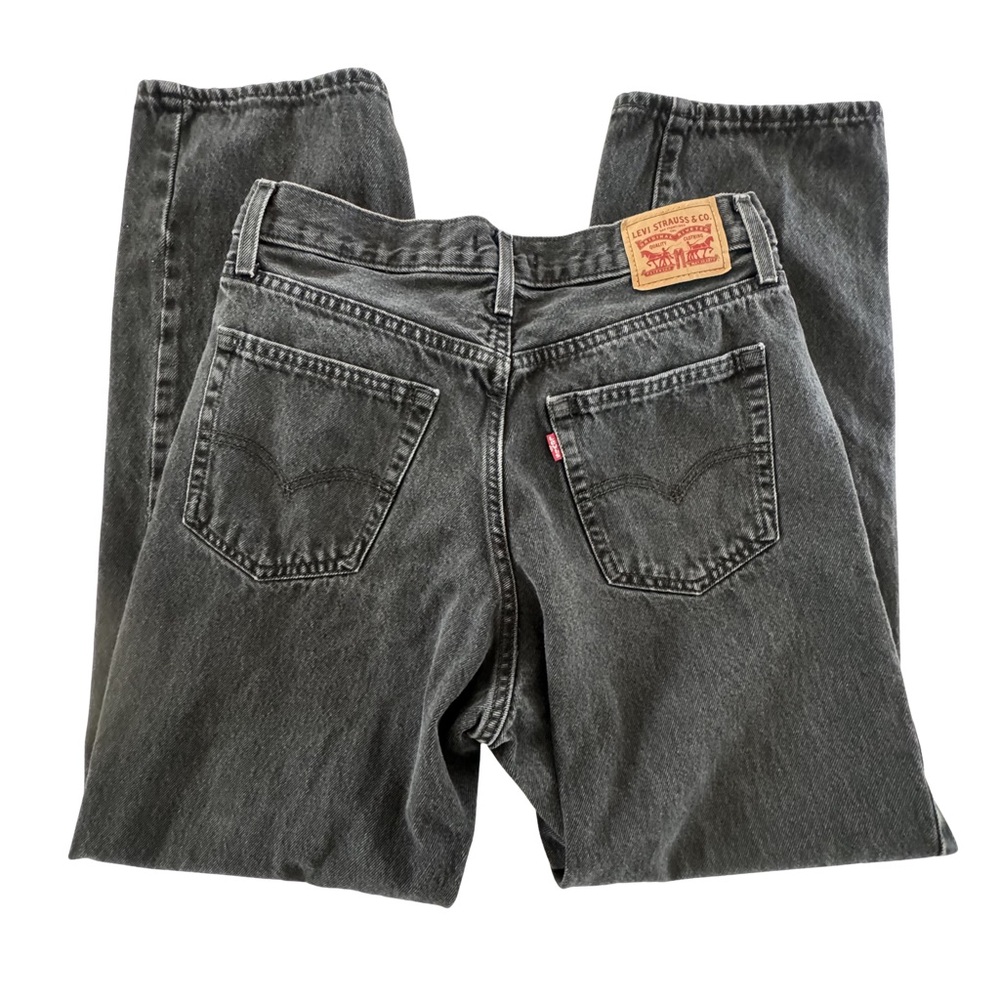 Levi’s 94 Baggy Jeans 30 Black Gray Washed High Rise Wide Leg Skater Denim - Picture 4 of 7